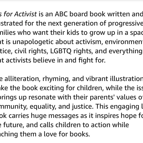 A is for Activist ABC Board Book for Kids - Picture 6 of 11